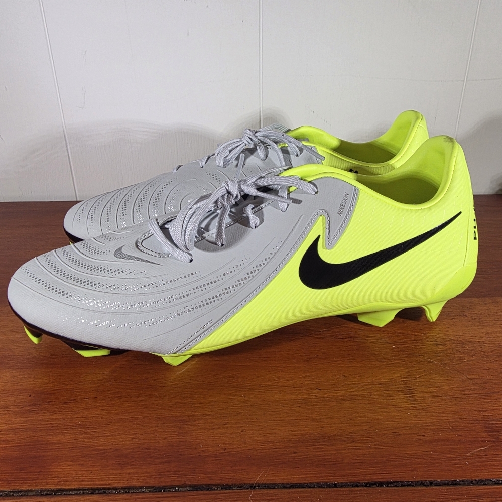 New Nike Phantom GX 2 Academy FG MG Soccer Cleats Silver Green Volt Mens Size 11